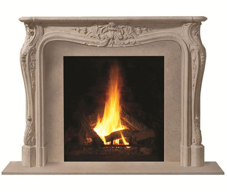 1101 Cast stone fireplace mantel