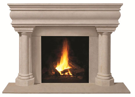 1106.555 Cast stone fireplace mantel