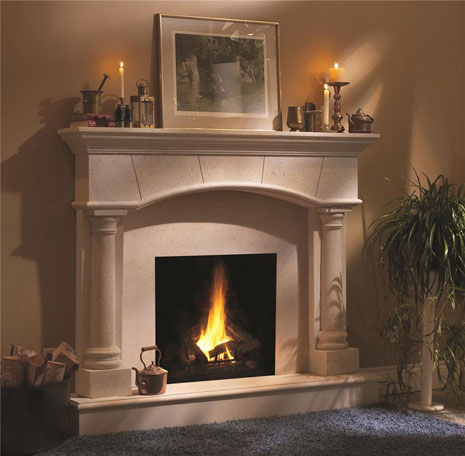 1130.70.531 Cast stone fireplace mantel