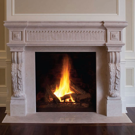 1141.524 Cast stone fireplace mantel