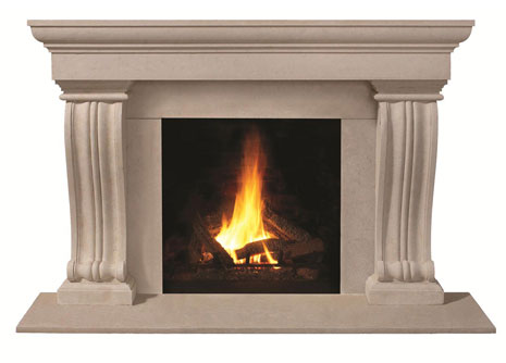 1147.536 Cast stone fireplace mantel