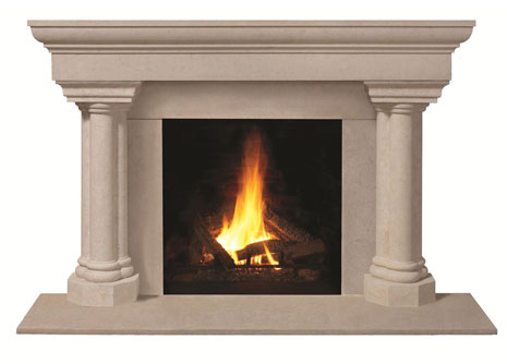 1147.555 Cast stone fireplace mantel