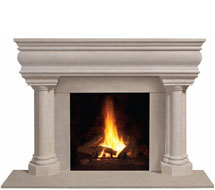 1106.555 stone fireplace mantle surround in Chicago