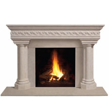 1110S.555 stone fireplace mantle surround in Pittsburgh