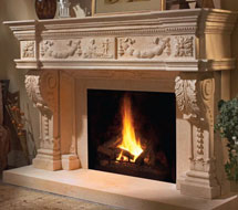 1152.546 stone fireplace mantle surround in Pittsburgh