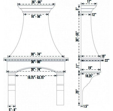 Spec sheet KH.2015 stone range hood