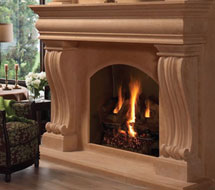 1108.536 stone fireplace mantle surround in Toronto