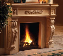 1142.524 stone fireplace mantle surround in Toronto