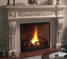 1145.534 stone fireplace mantle surround