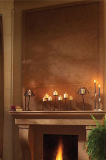 Cortessa stone fireplace overmantle surround