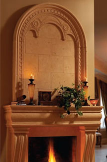 Monaco stone fireplace overmantle surround direct from us